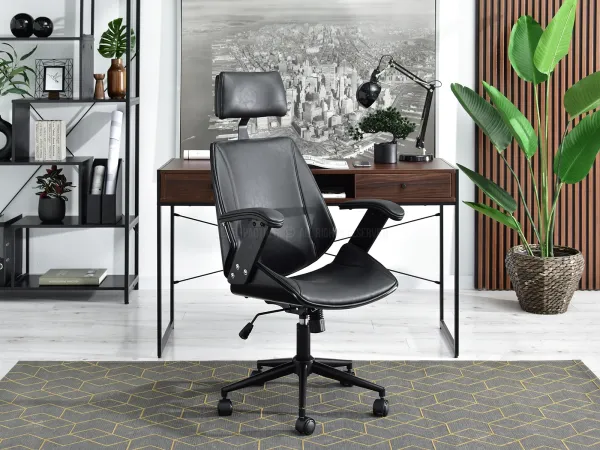 Wyjątkowa jakość i piękny design - czarny fotel biurowy z wysokim oparciem i regulacją